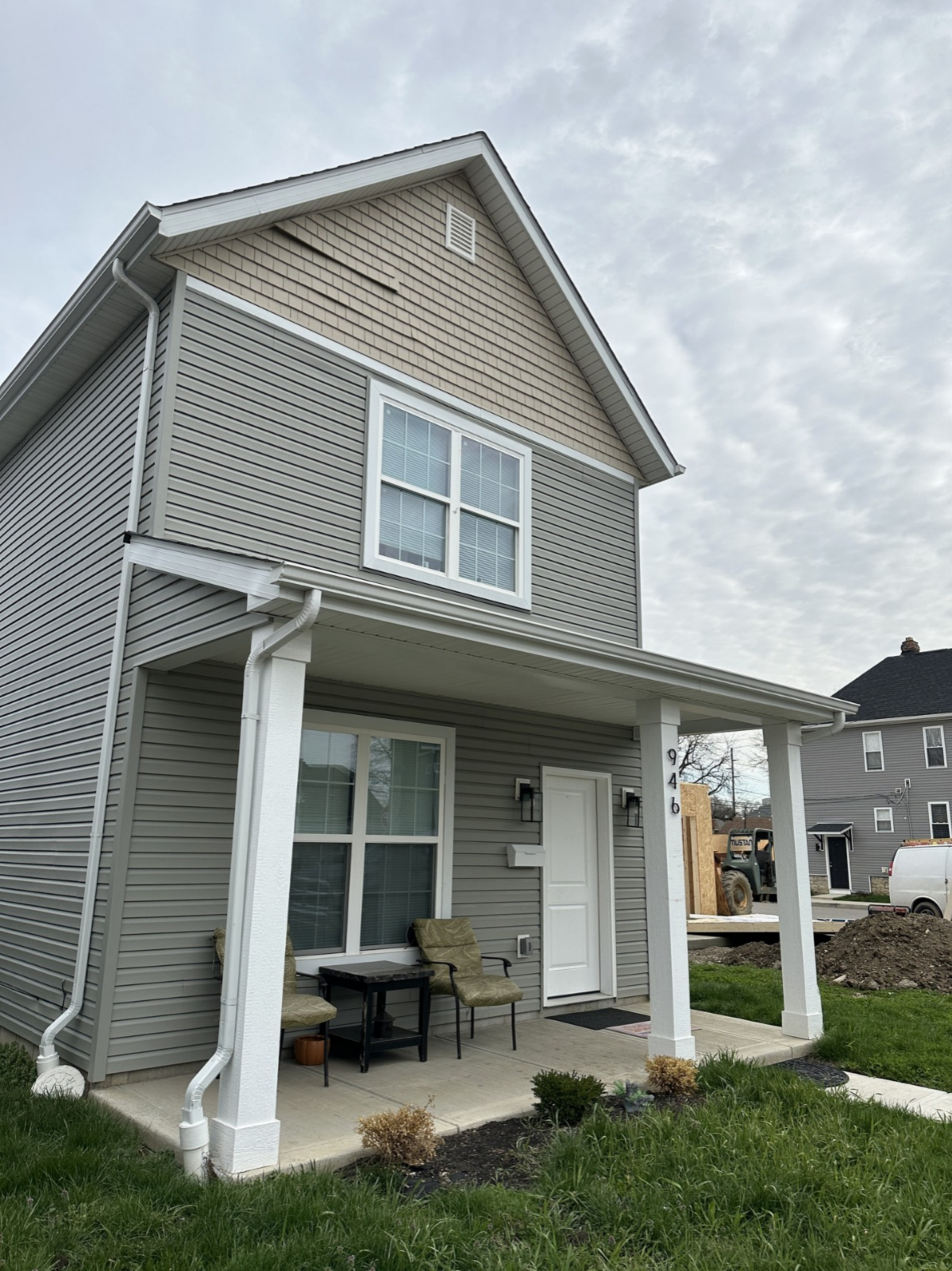 Front entrance of a completed WJ3 Singles home